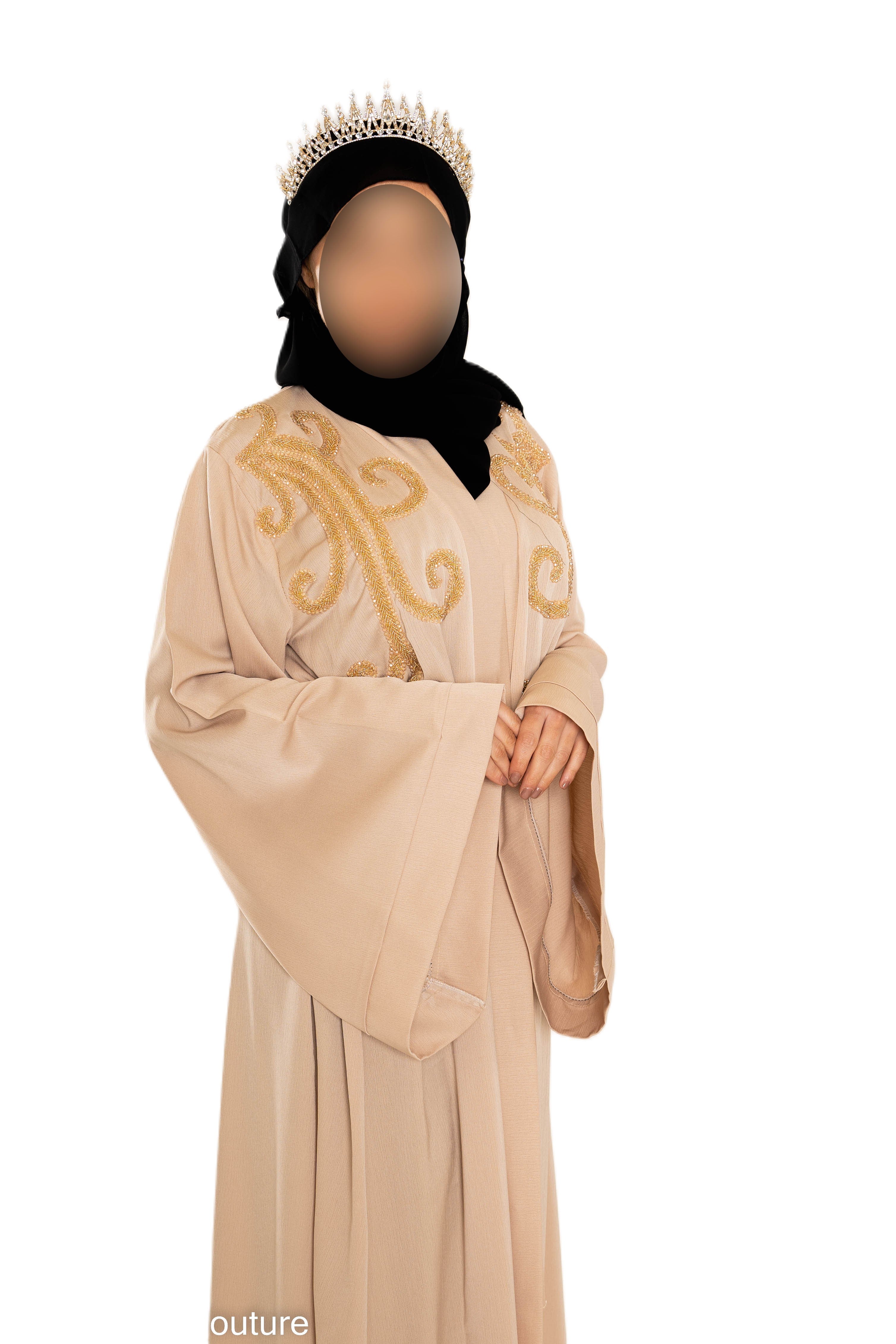Pearl embroidered Abaya