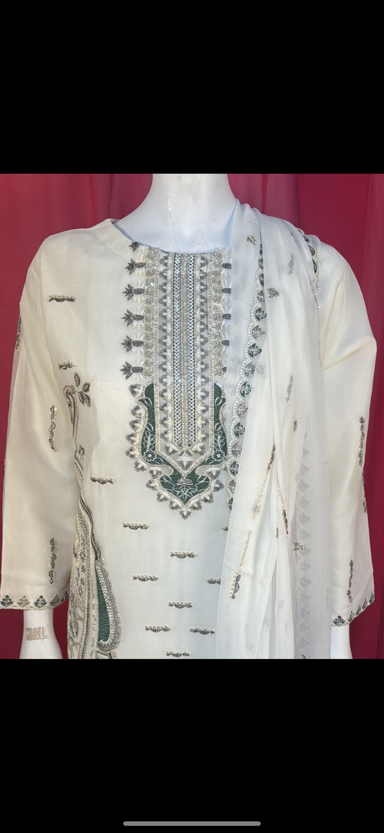 Chiffon embroidery suit