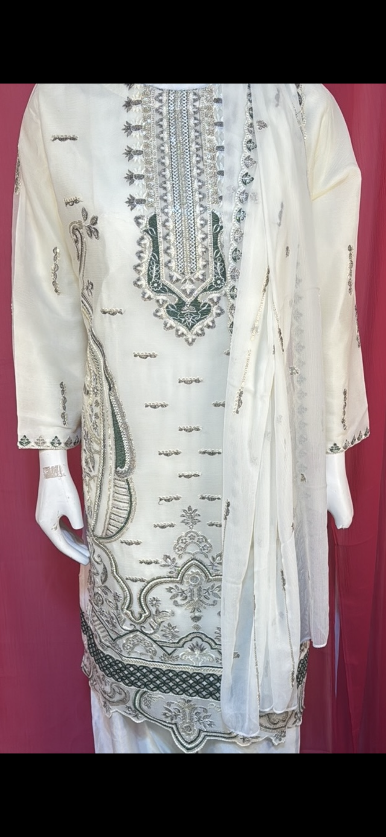 Chiffon embroidery suit