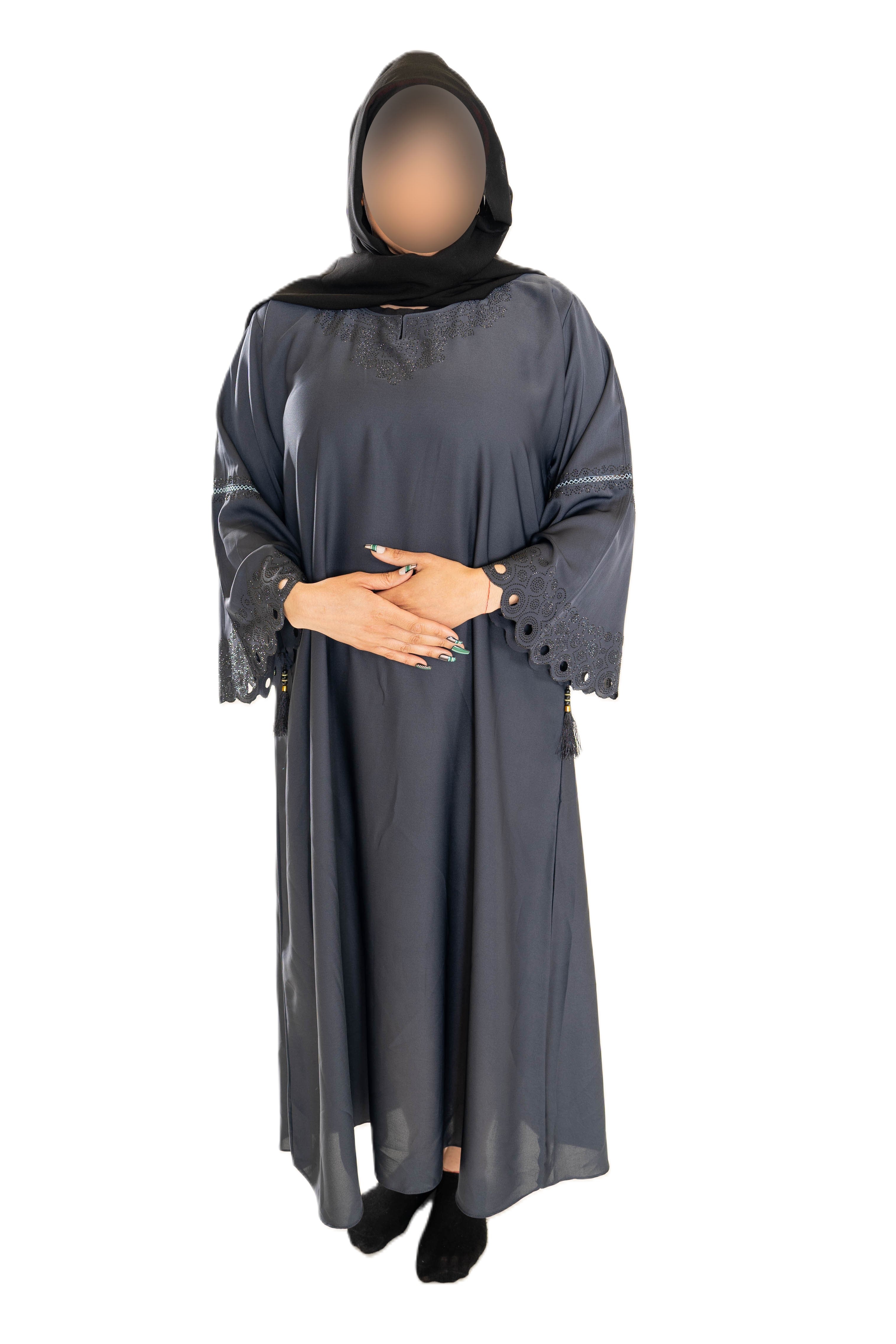 DMC Abaya open sleeve & Tassel