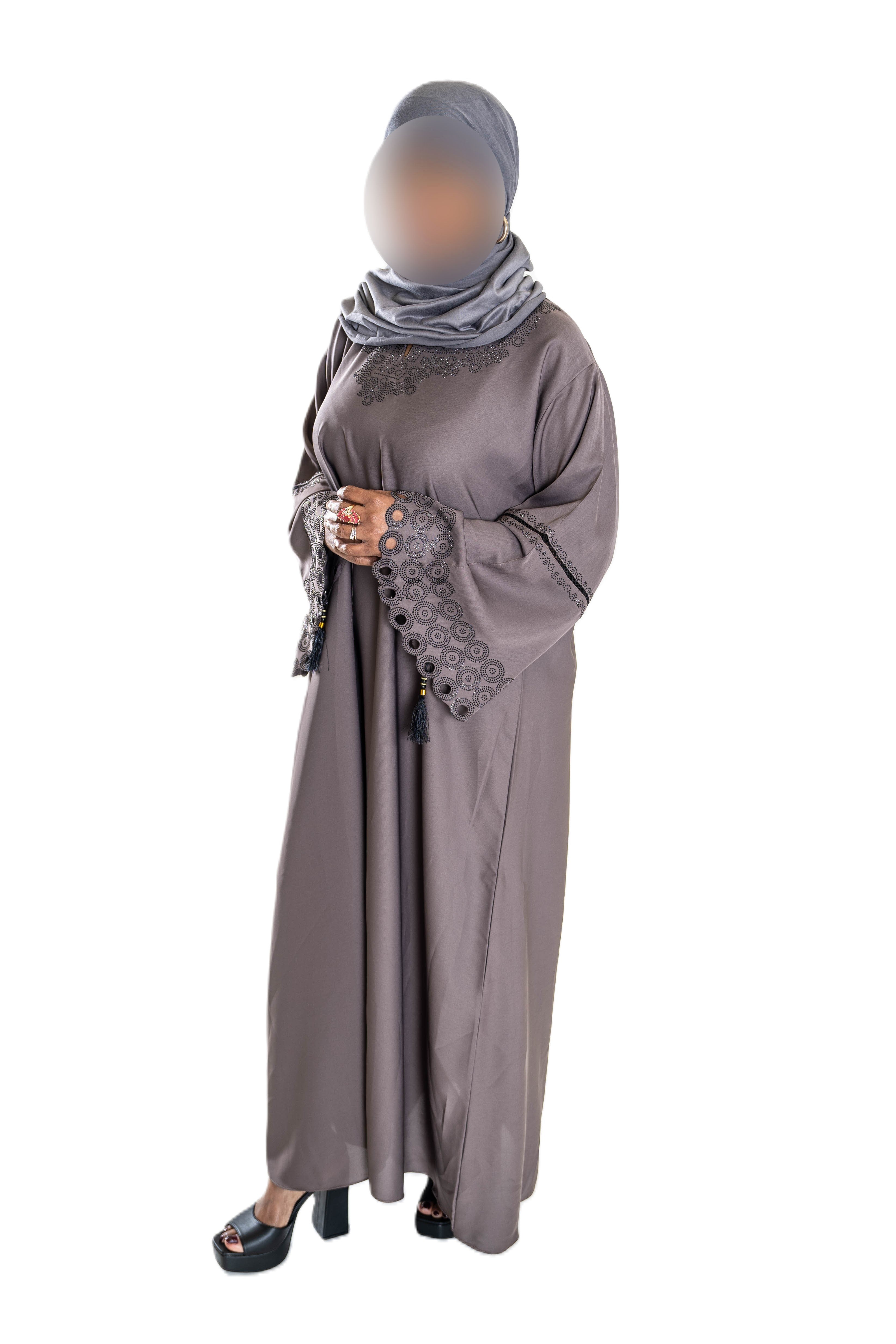 DMC Abaya open sleeve & Tassel