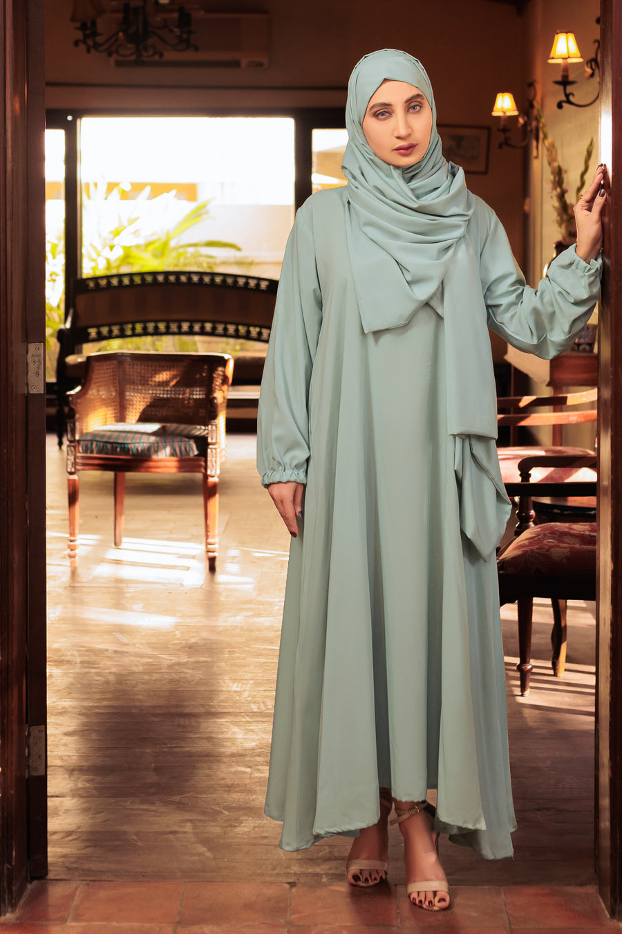 Ash Grey Jilbab - Khimer abaya- Areeba's Couture