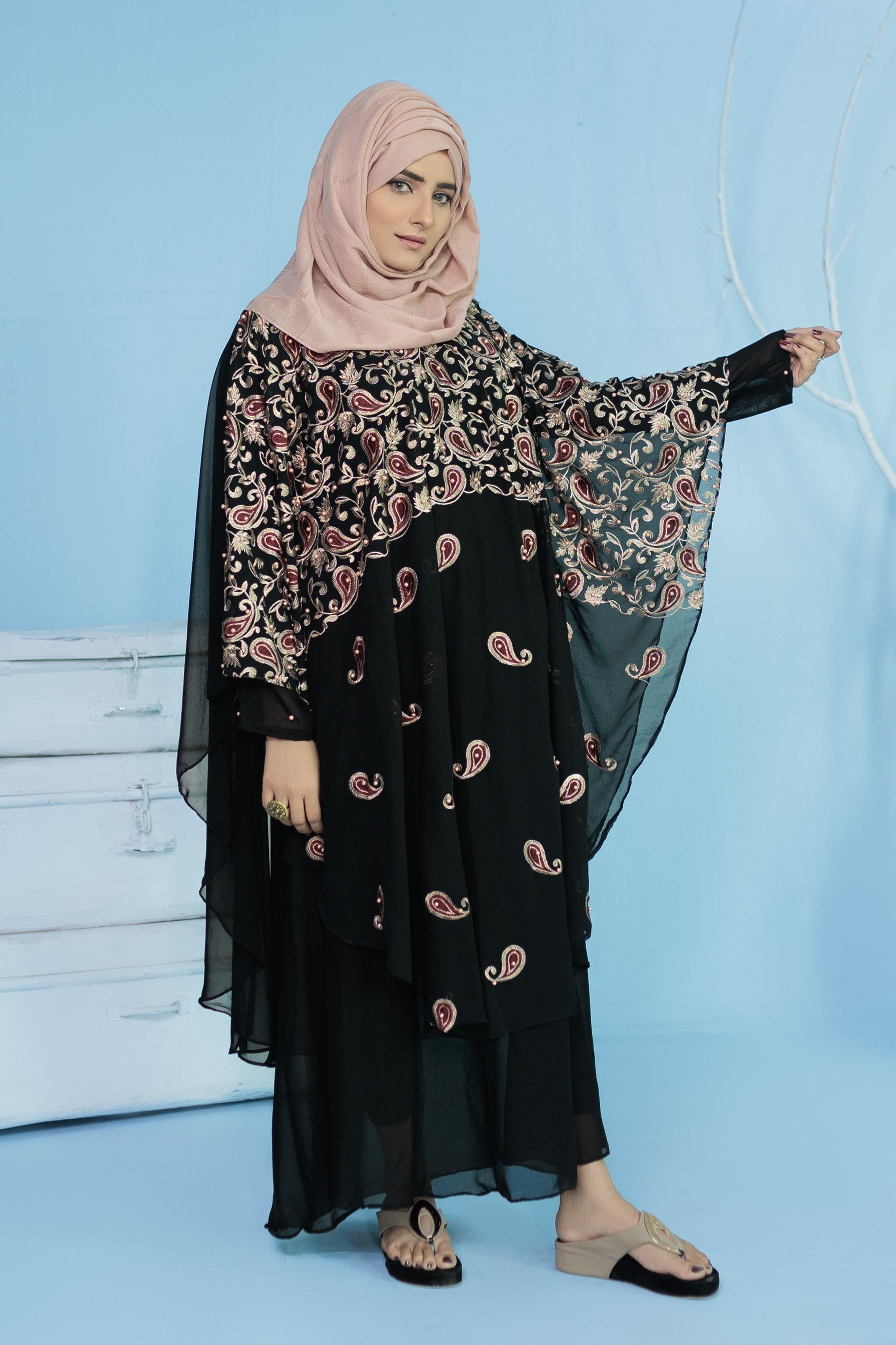 Butterfly Aamira Abaya v1- Areeba's Couture