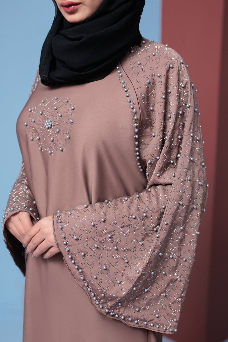 Quicksand Yasna abaya- Areeba's Couture