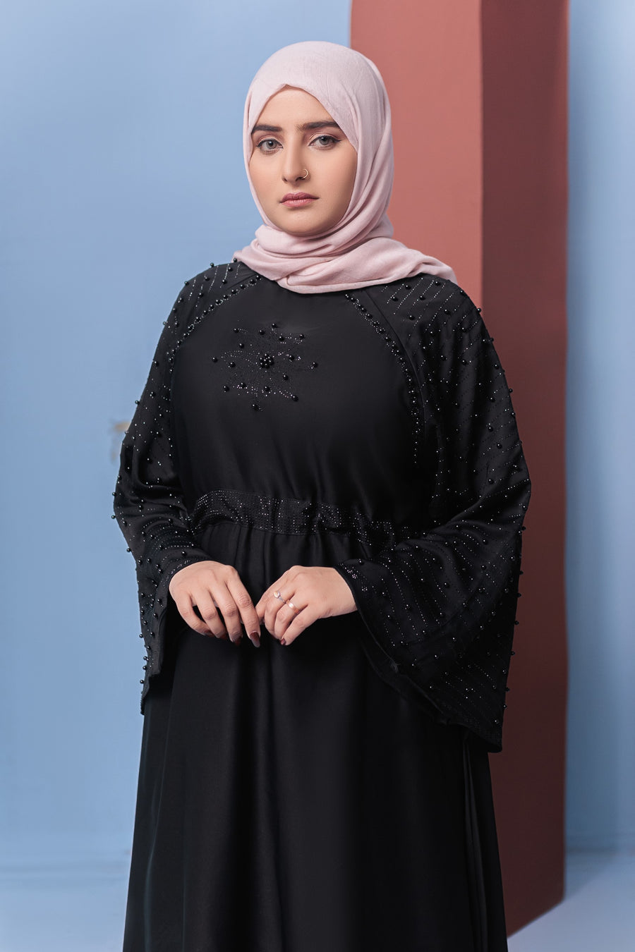 Black Roha abaya- Areeba's Couture