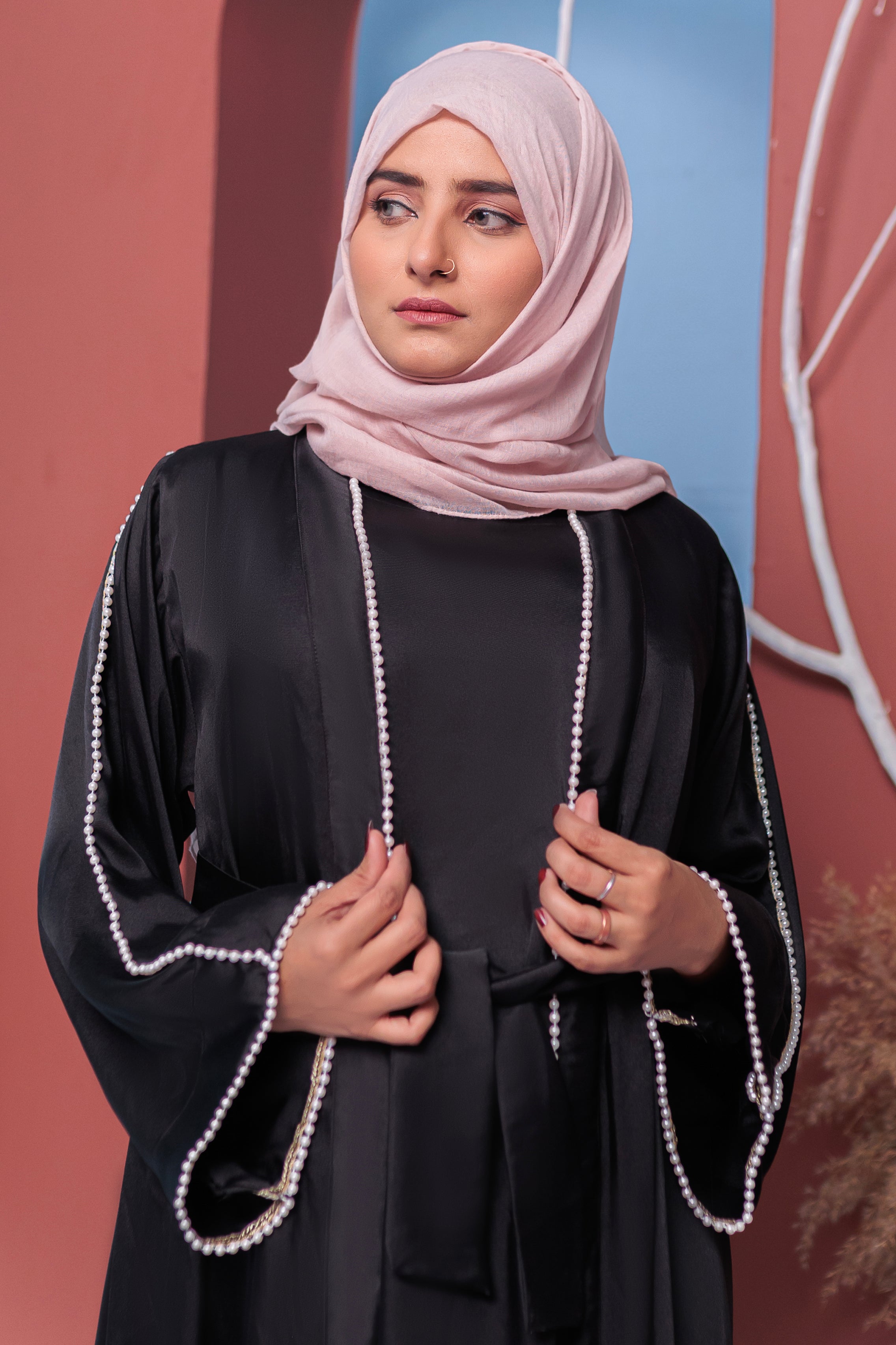 Baltic sea Eimaan abaya- Areeba's Couture