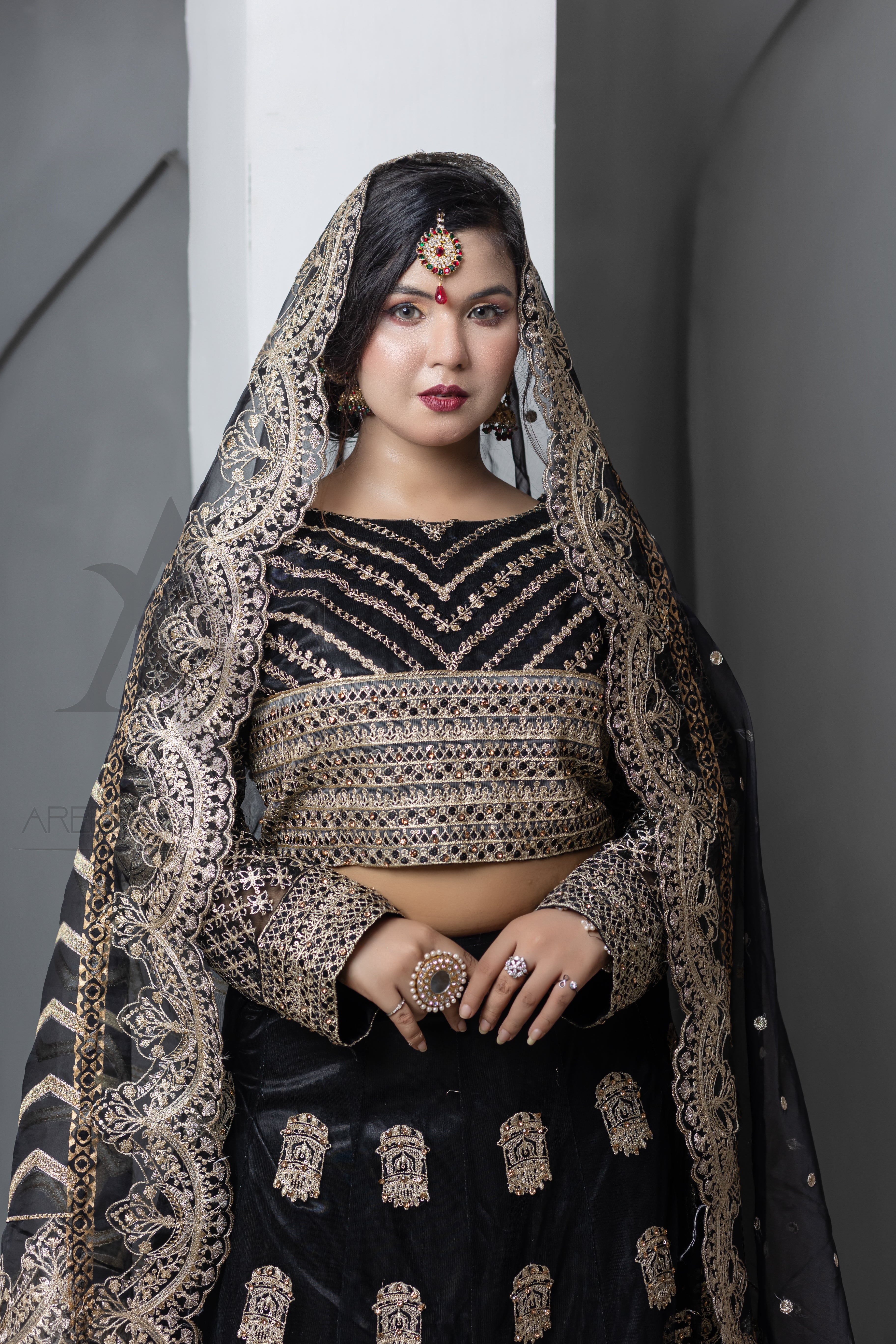 QALAMKAR luxury Lenhga Choli- Areeba's Couture