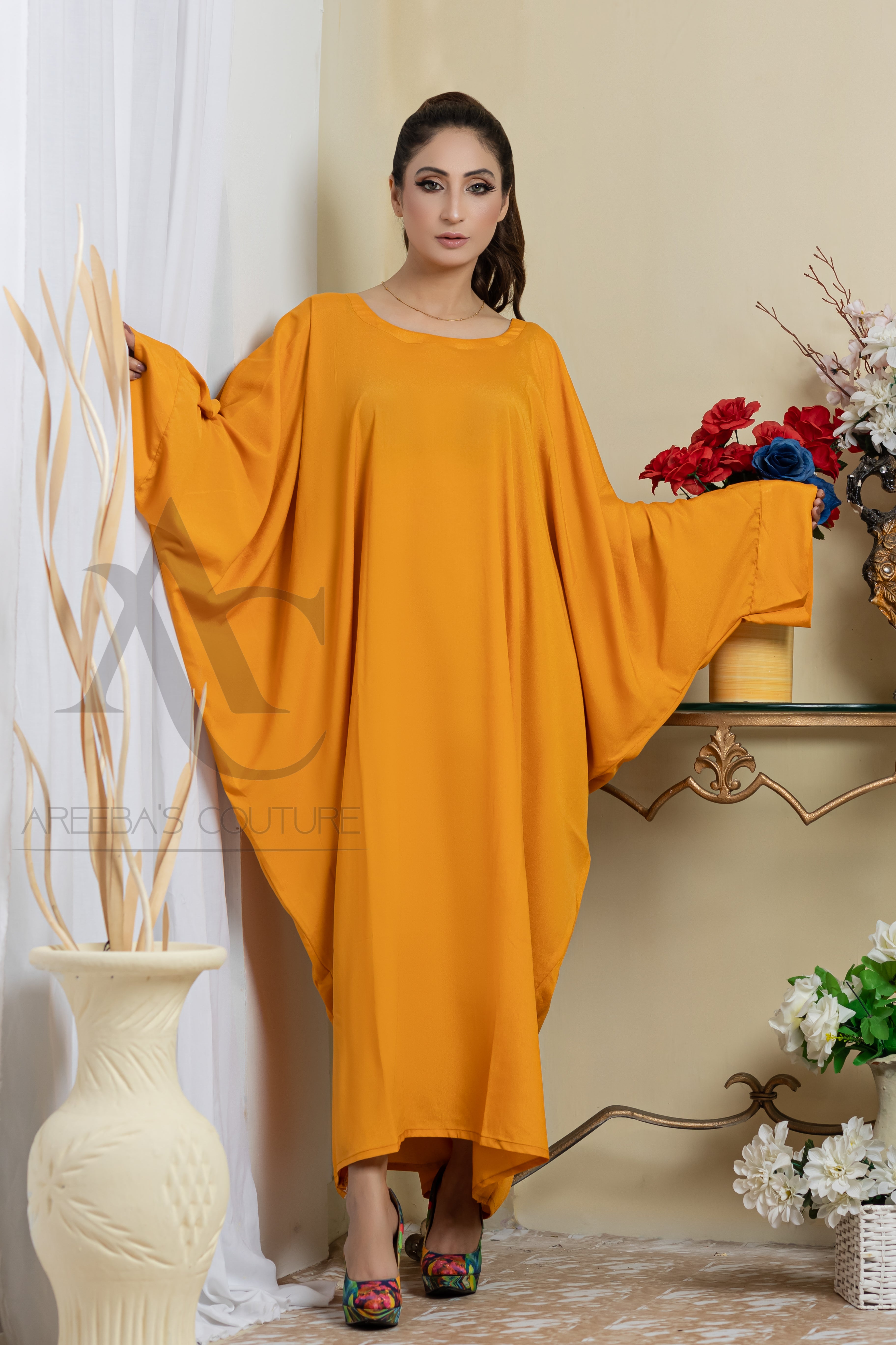 Fire Bush Fariah Abaya- Areeba's Couture