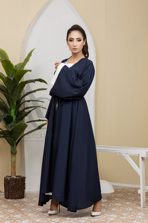 Ebony Clay Wajiha abaya- Areeba's Couture