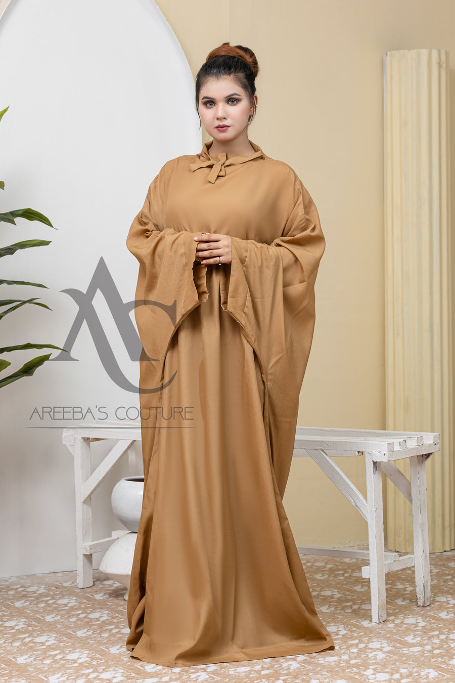 Fawn Jilbab abaya- Areeba's Couture