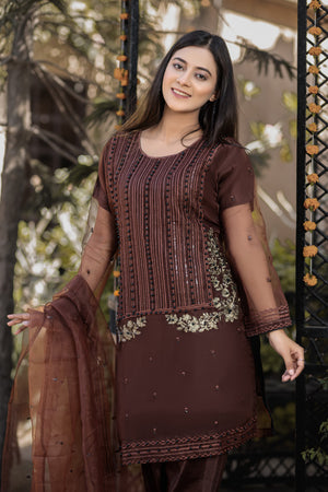 Seal Brown- Areeba's Couture