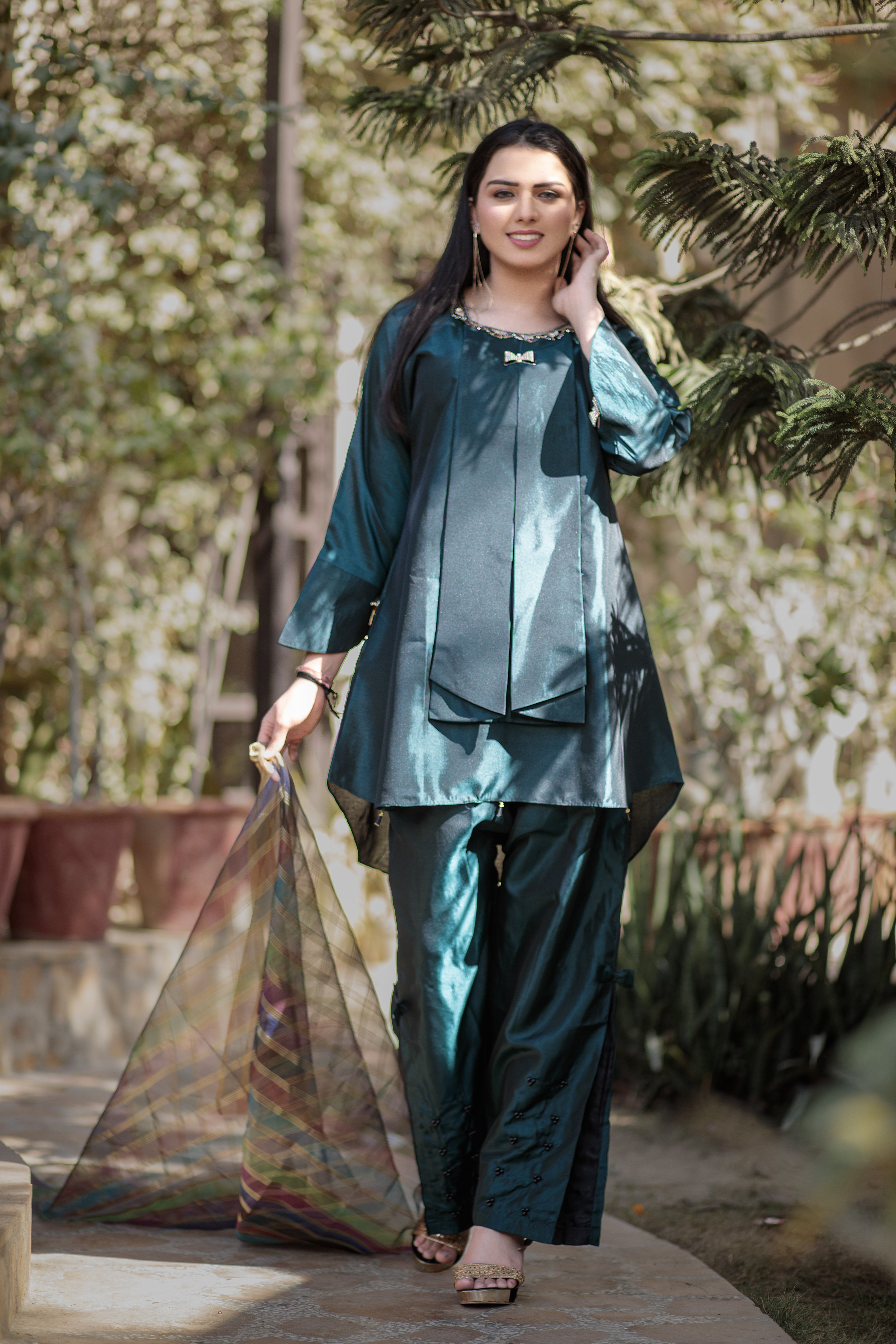 Nile Blue suit- Areeba's Couture