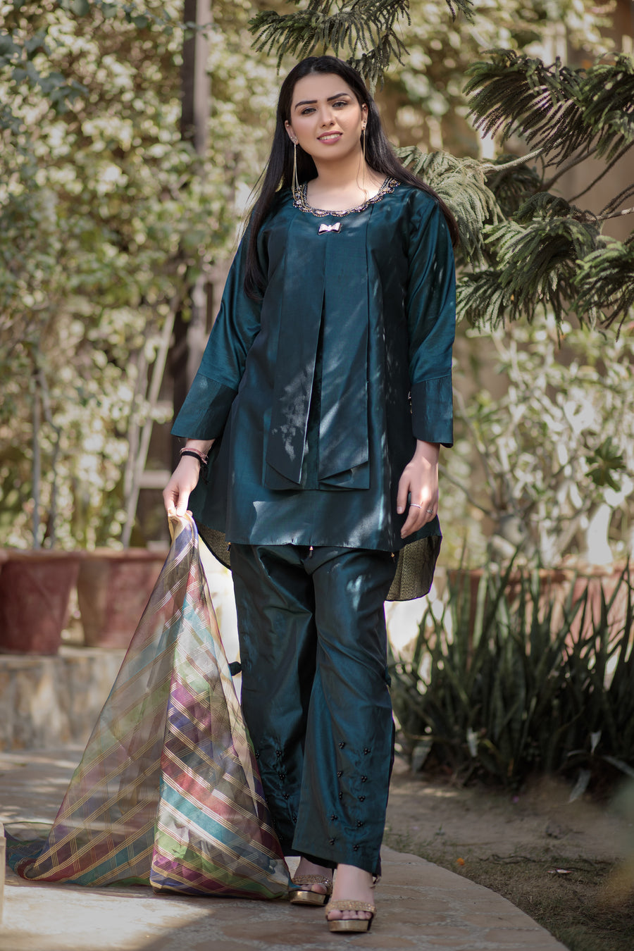 Nile Blue suit- Areeba's Couture