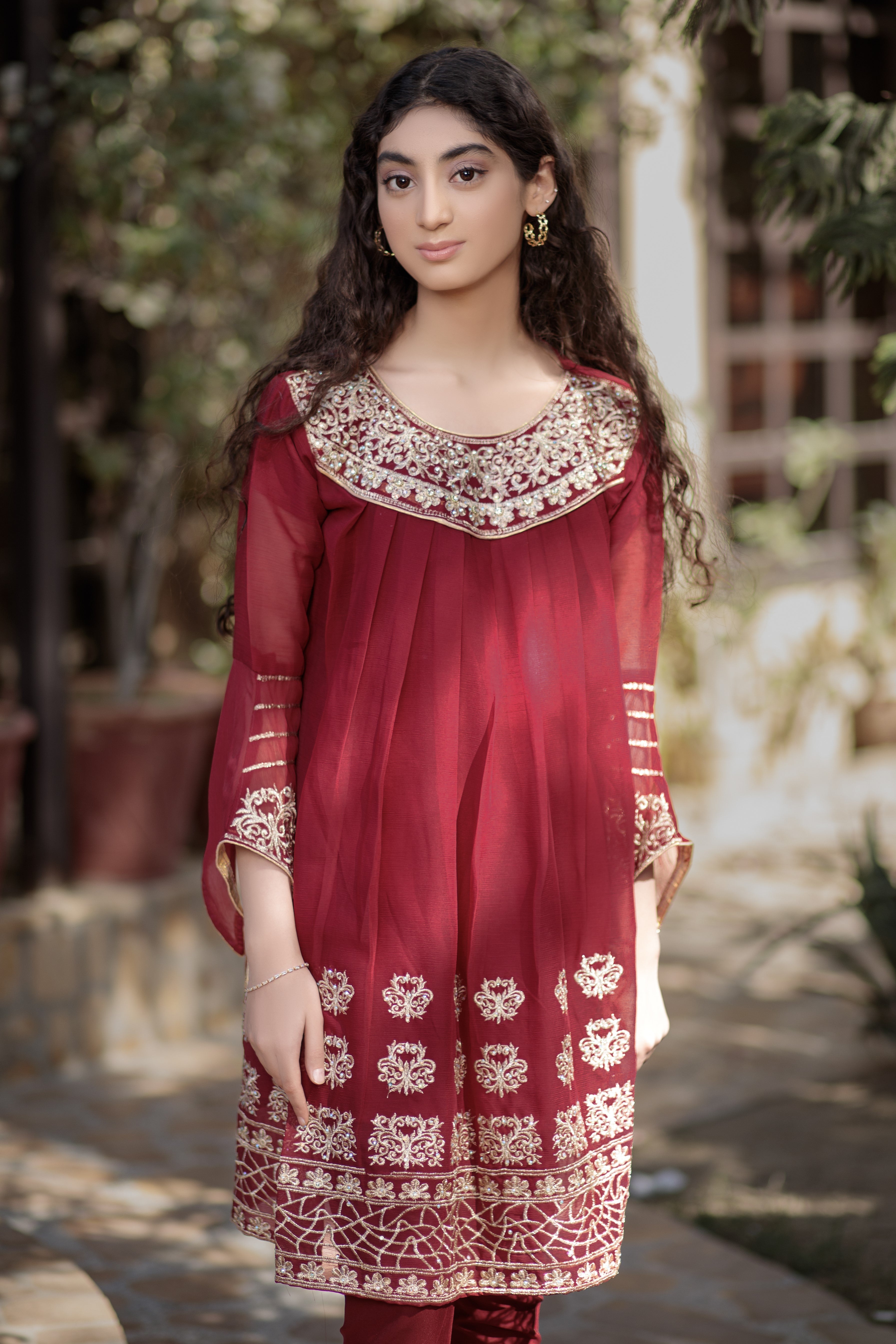 Persian Plum Frock- Areeba's Couture