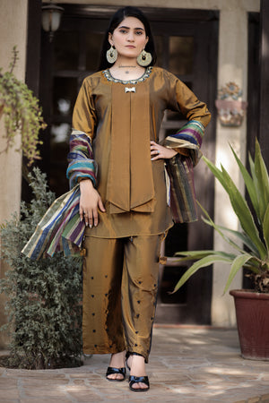 Mocha suit- Areeba's Couture