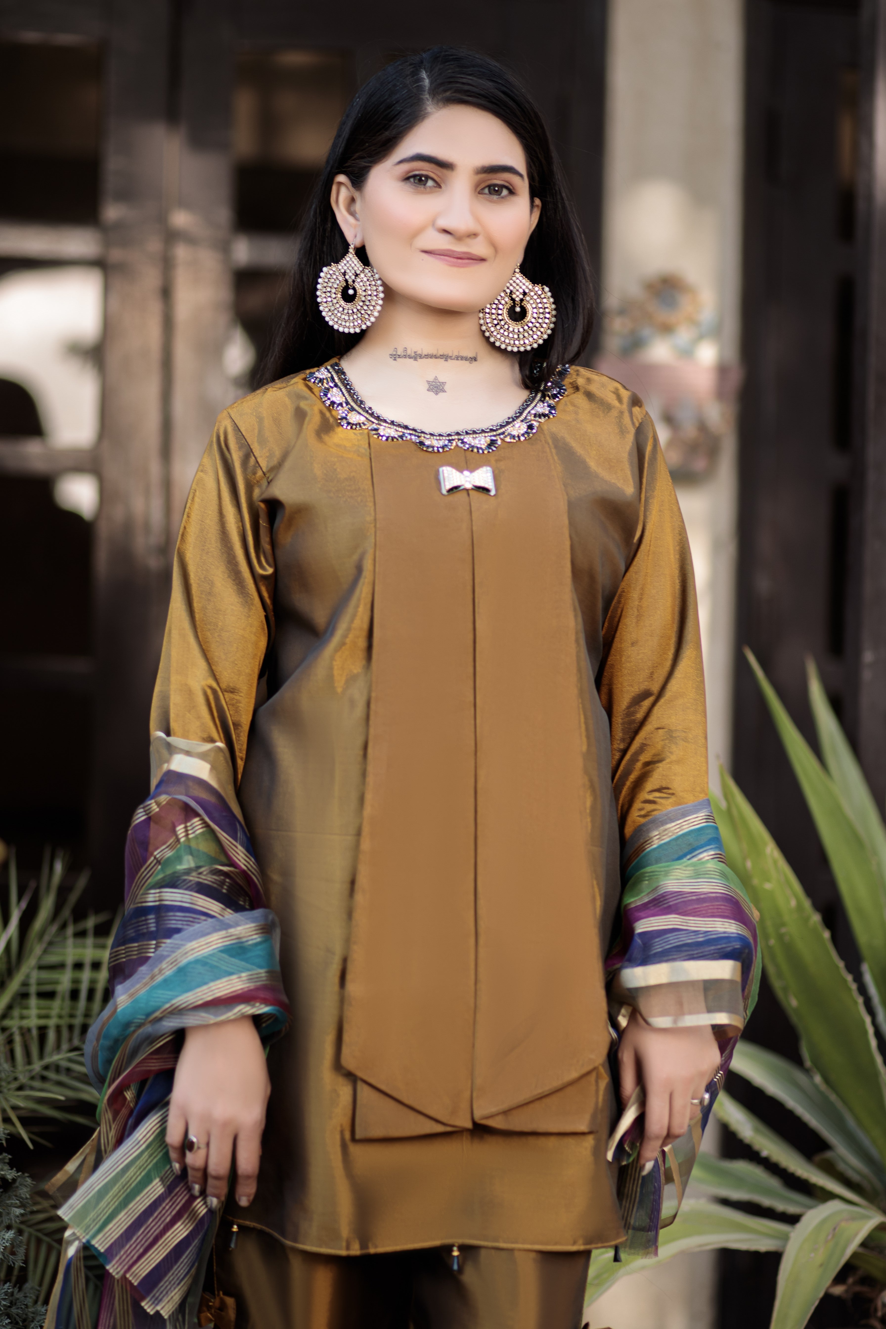 Mocha suit- Areeba's Couture