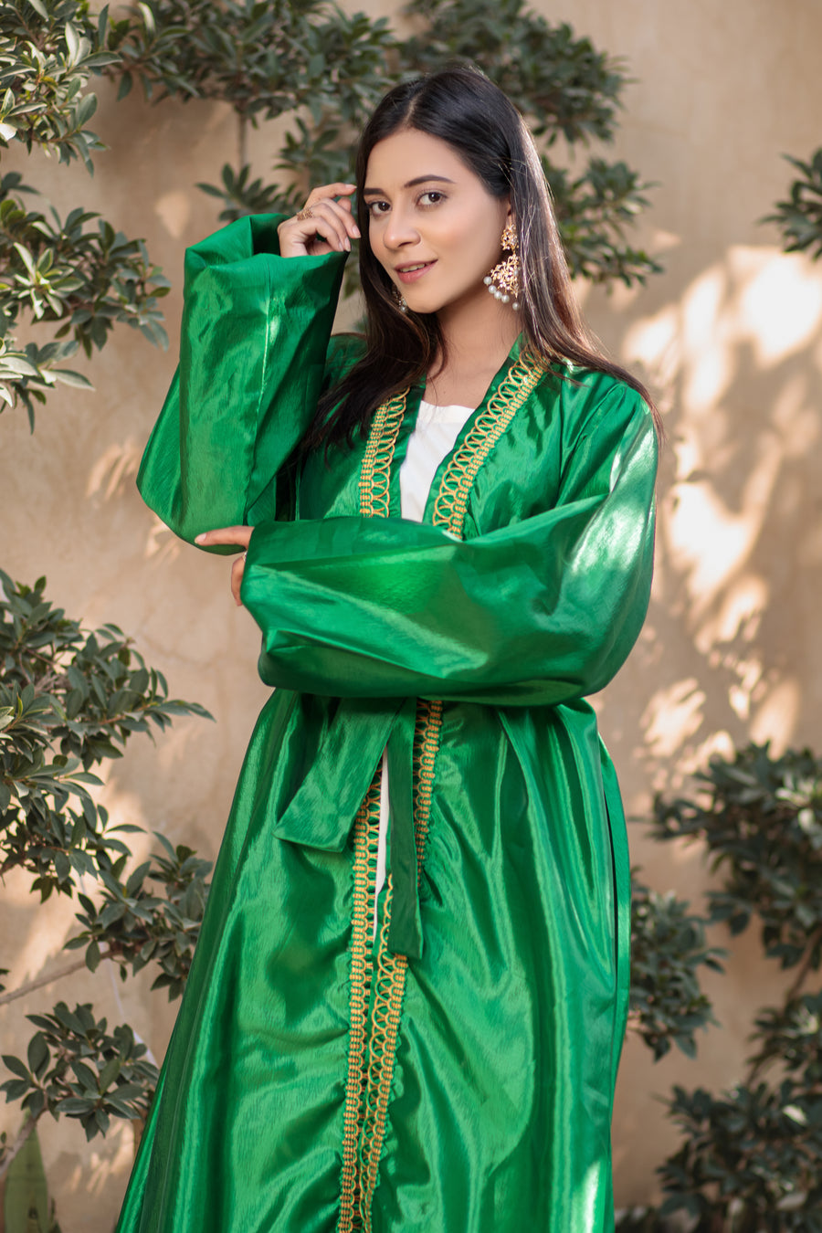 Greenish Teal Inayah Abaya- Areeba's Couture