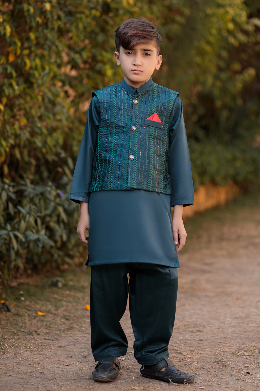 Blue Dianne Boys Waistcoat suits- Areeba's Couture