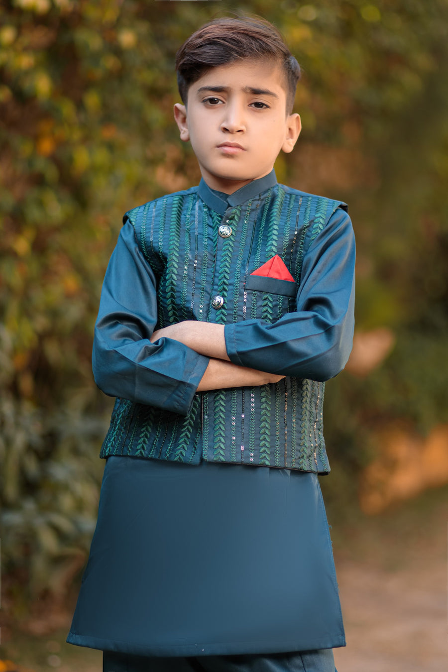 Blue Dianne Boys Waistcoat suits- Areeba's Couture