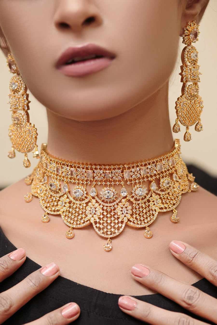 1 Carat Indian gold jewellery (54072551)- Areeba's Couture