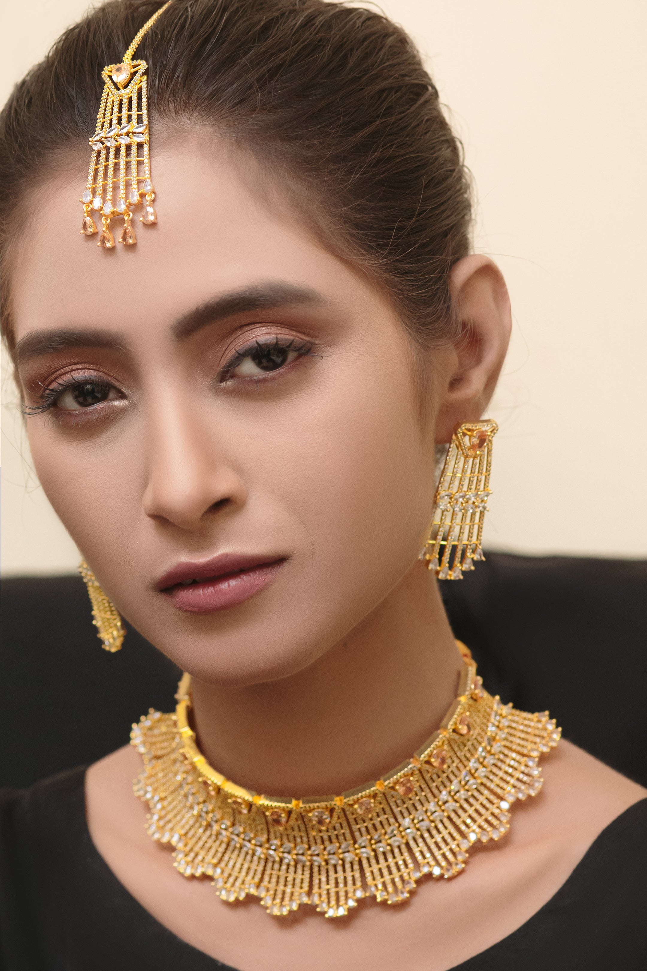 One Carat Indian gold jewellery (41000935)- Areeba's Couture