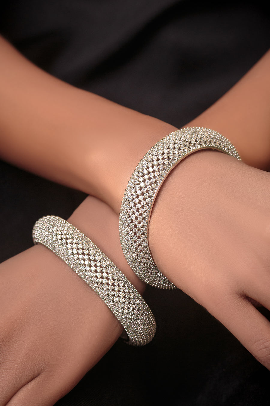 Artificial Bangles diamantes engraved- Areeba's Couture