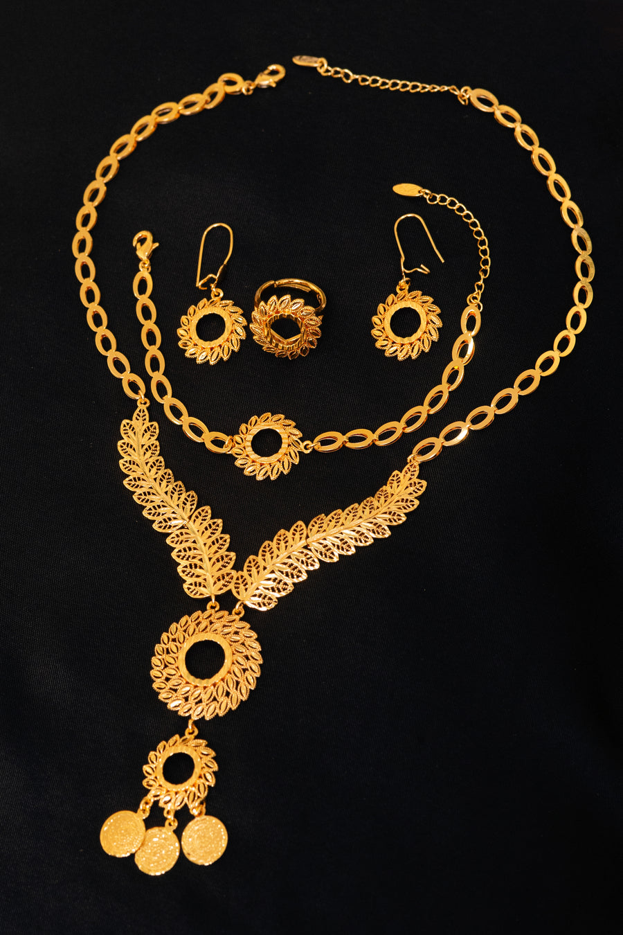 Artificial necklace and earrings ring and bracelet- Areeba's Couture