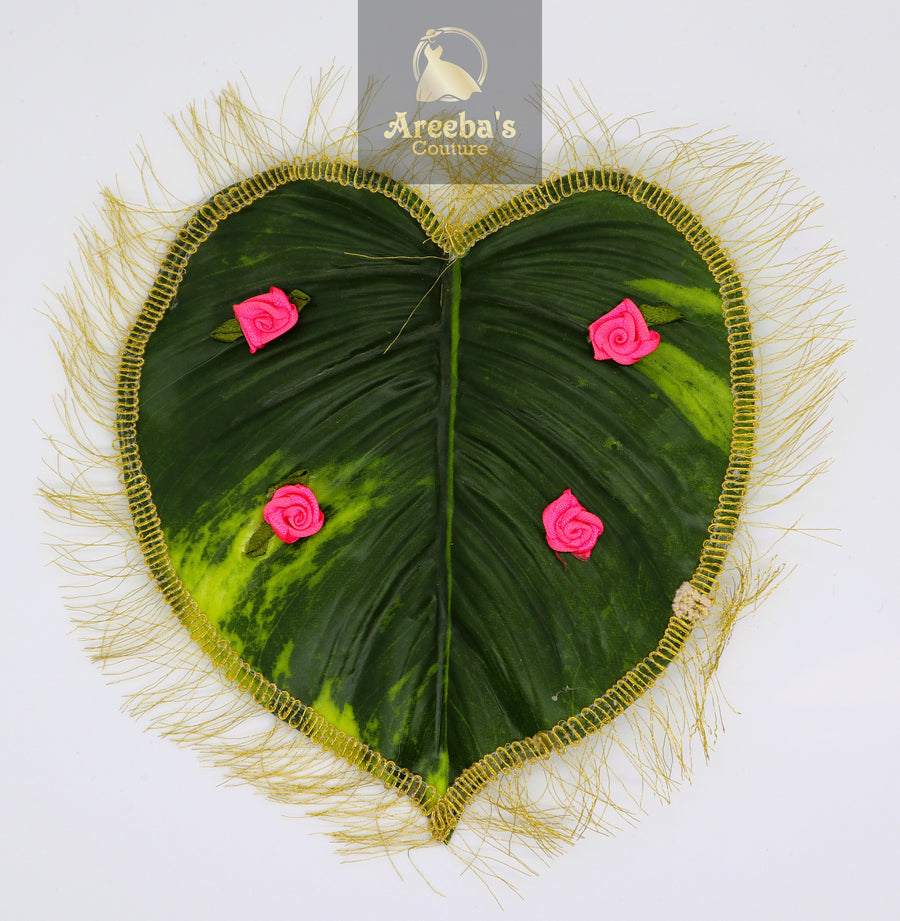 Mehndi Leaf with gota- Areeba's Couture
