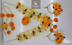 FLOWER JEWELLERY SETS- Areeba's Couture