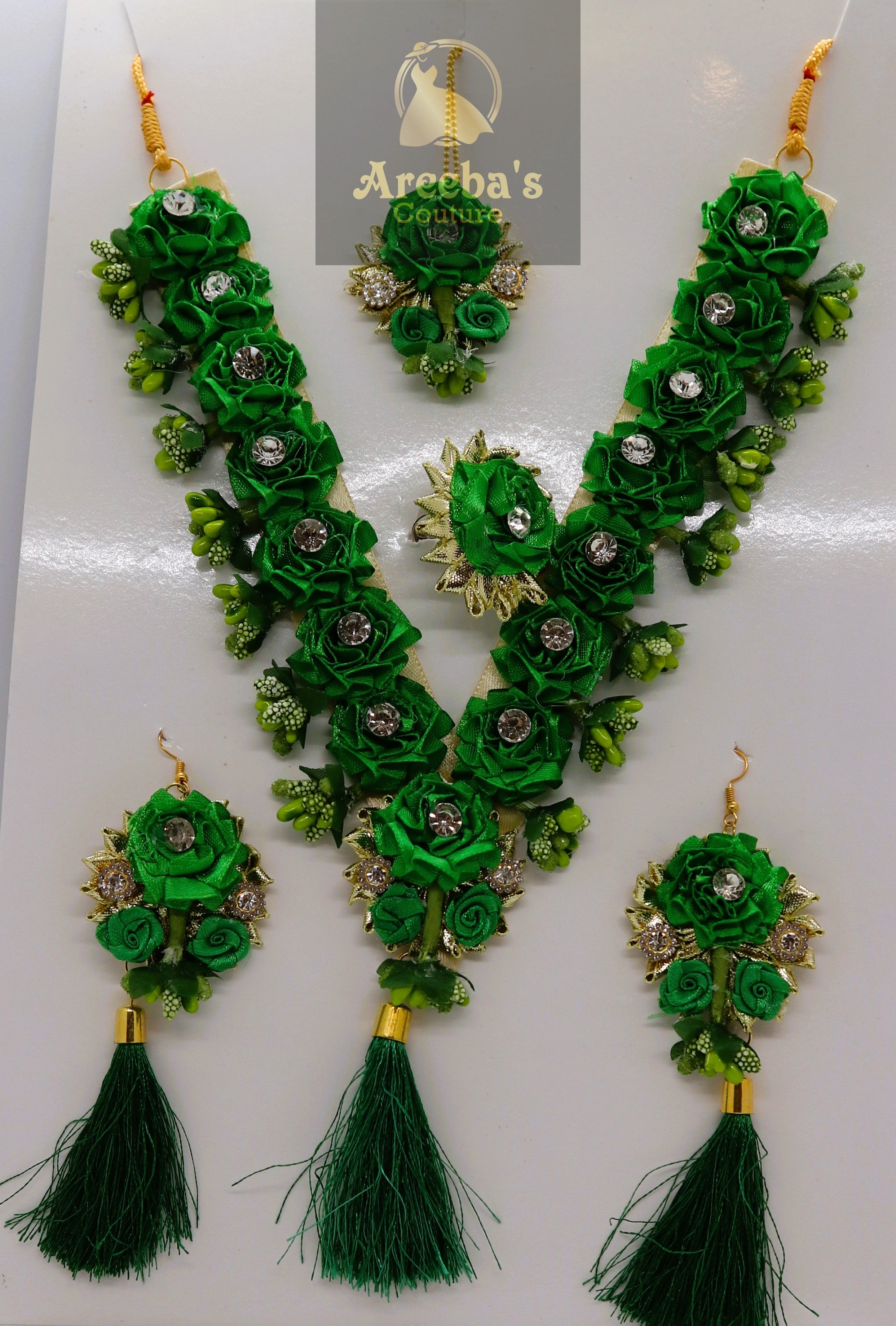 FLOWER JEWELLERY SETS- Areeba's Couture