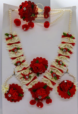 FLOWER JEWELLERY SETS- Areeba's Couture