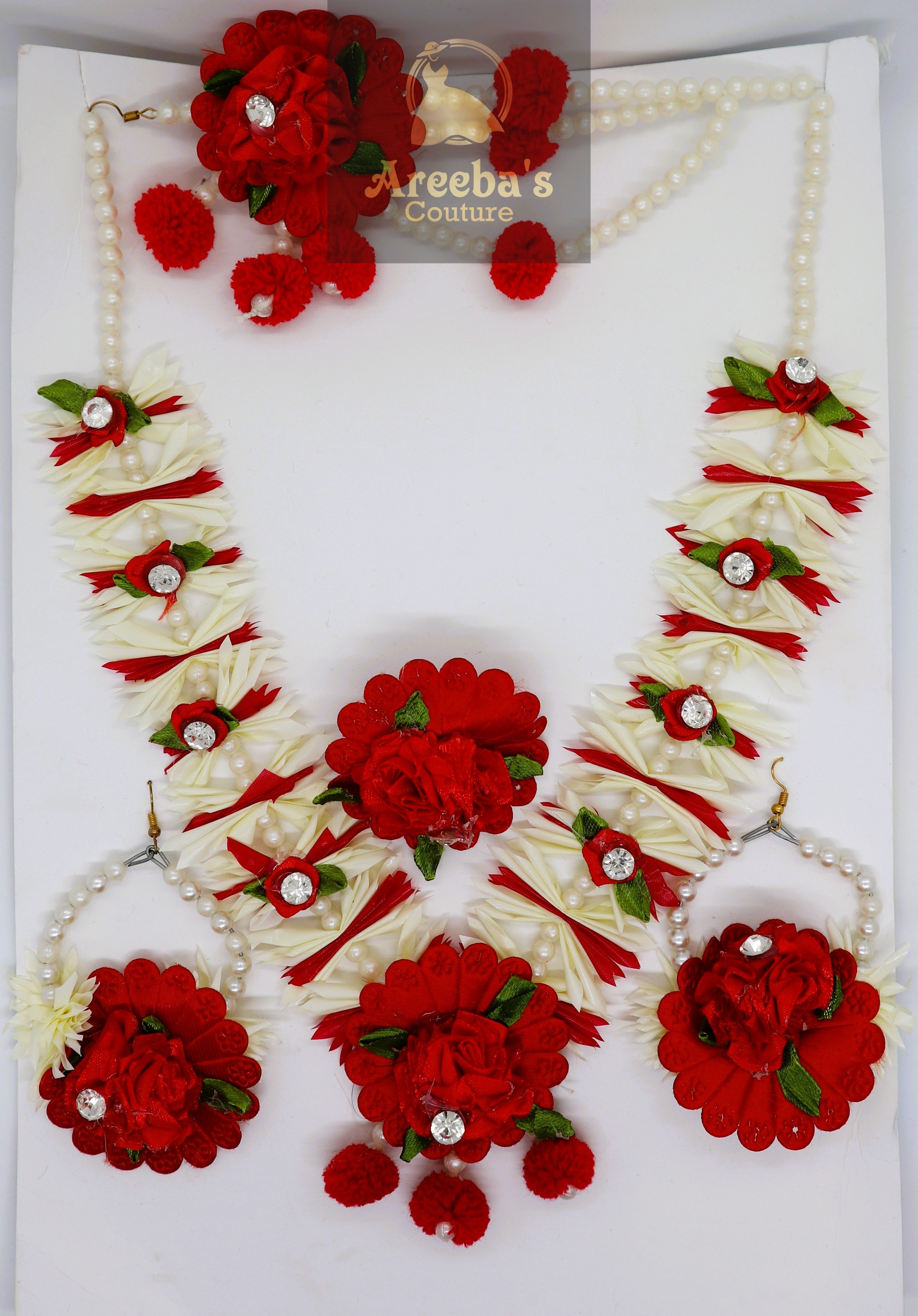 FLOWER JEWELLERY SETS- Areeba's Couture