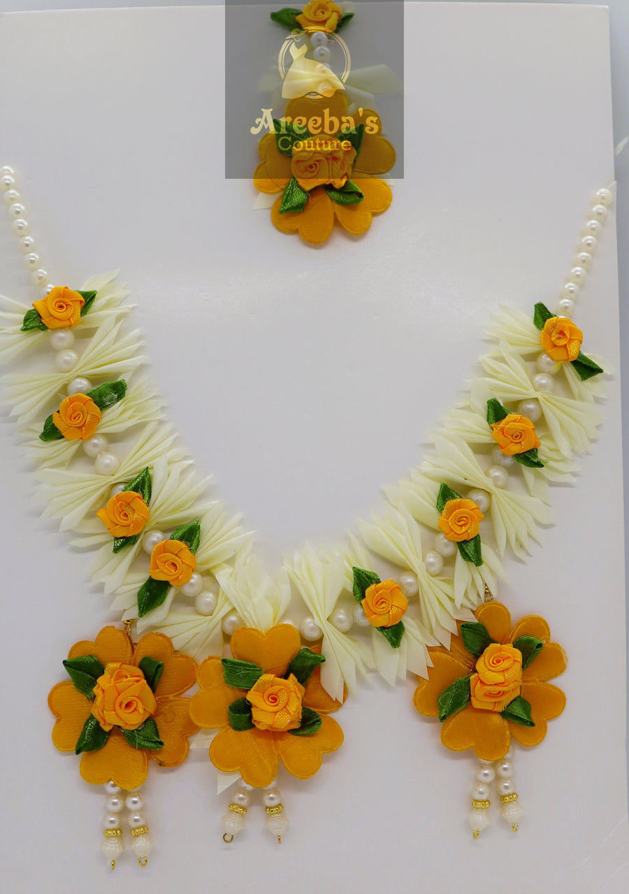 FLOWER JEWELLERY SETS- Areeba's Couture