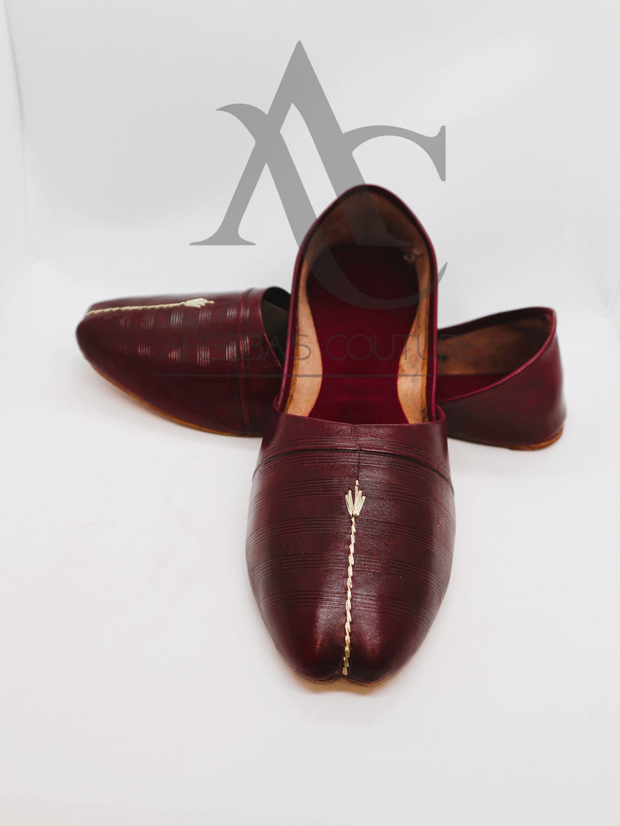 Gents khussa maroon- Areeba's Couture