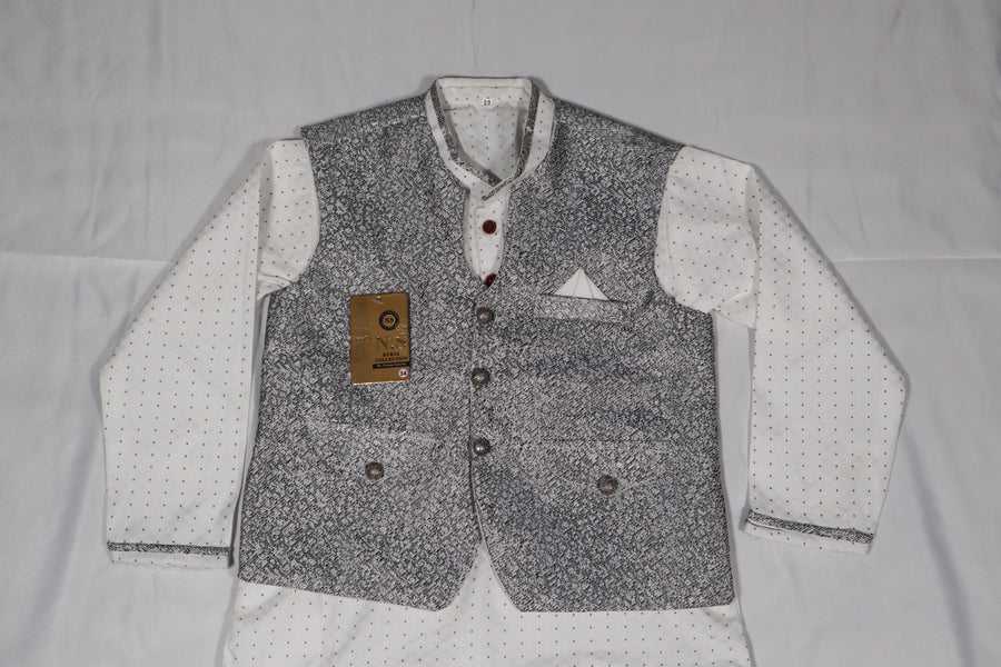 Carbon Grey Boys Waistcoat suits- Areeba's Couture