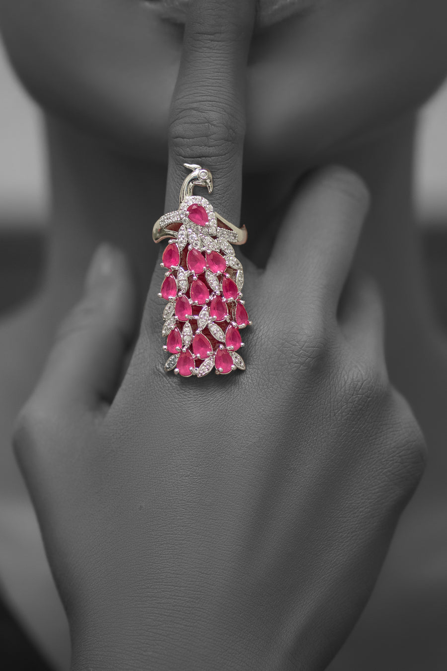 Peacock ring- Areeba's Couture