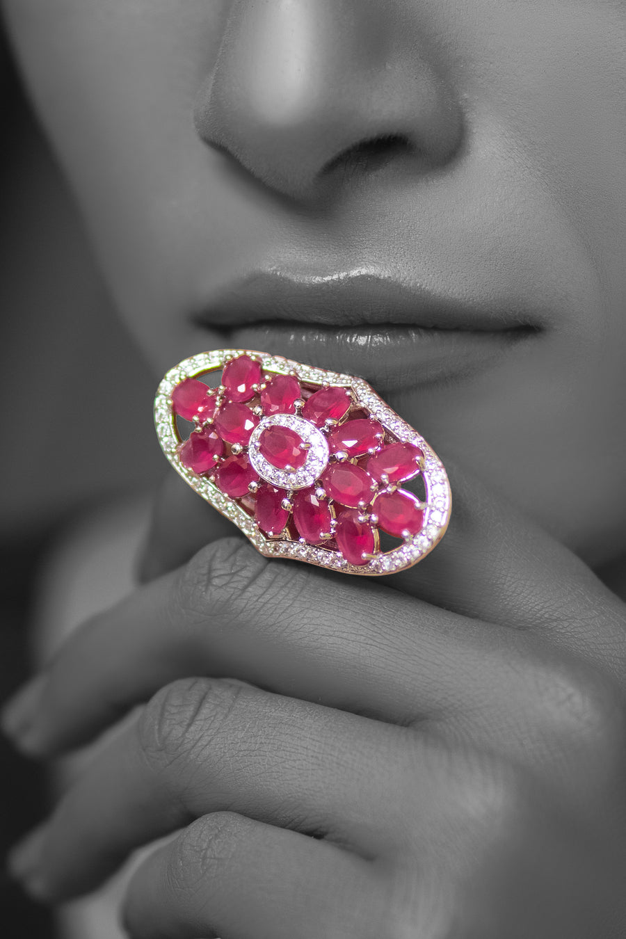 Large oval ring- Areeba's Couture