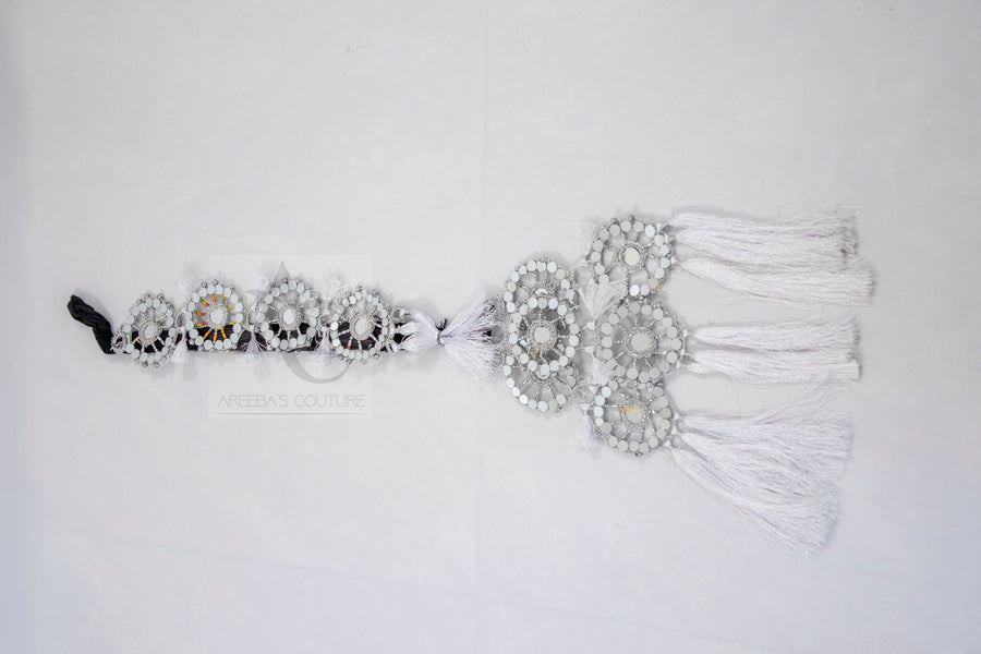 Silver mirror Parranda- Areeba's Couture