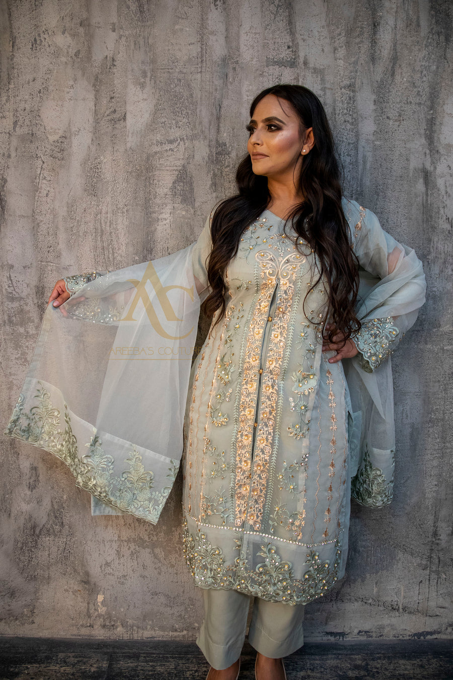 Gown suit SA23- Areeba's Couture