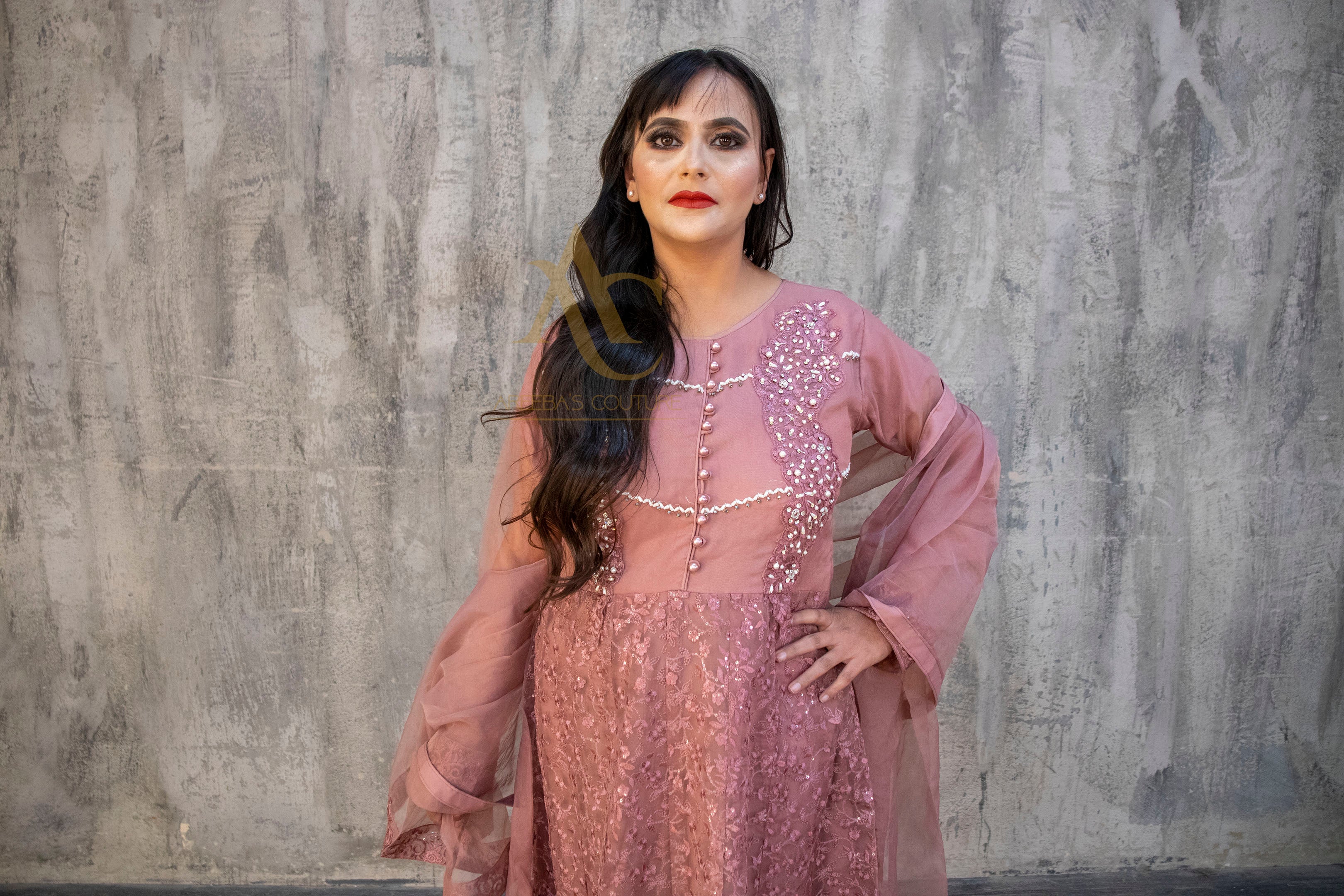 Dusty Rose Maxi- Areeba's Couture