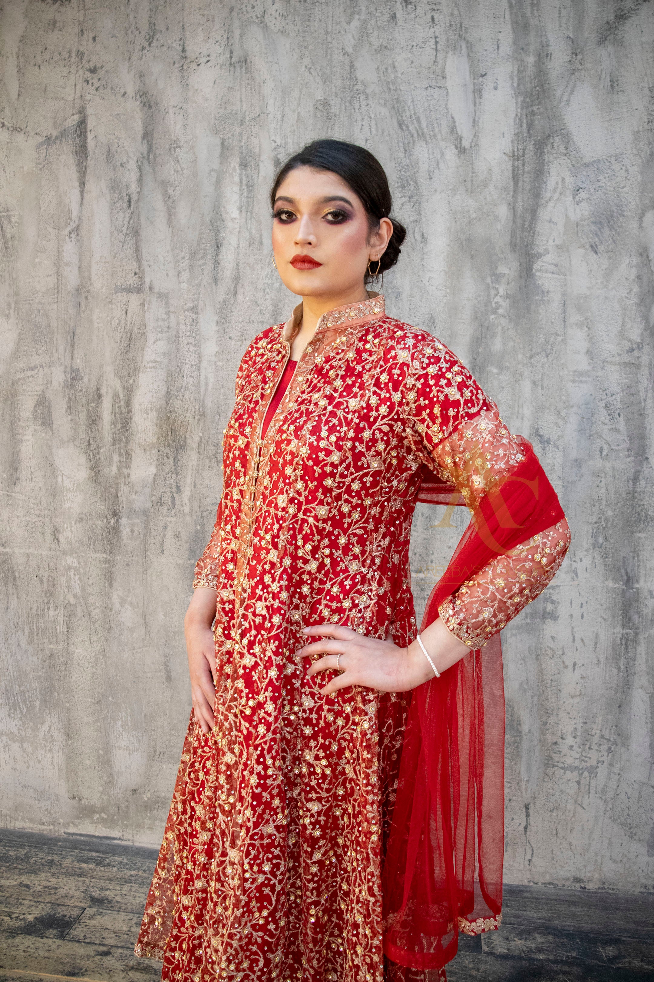 Red Gown- Areeba's Couture