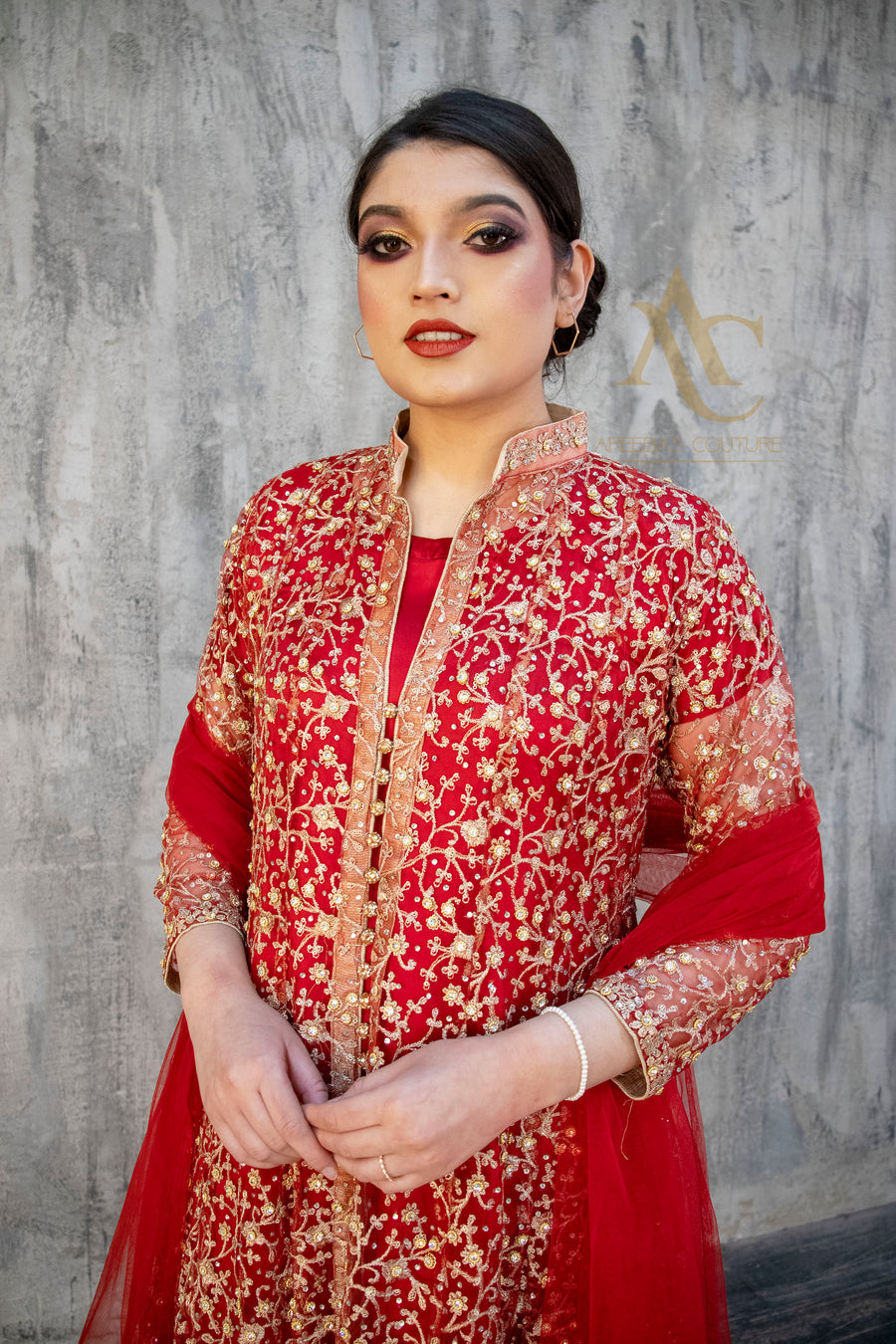 Red Gown- Areeba's Couture