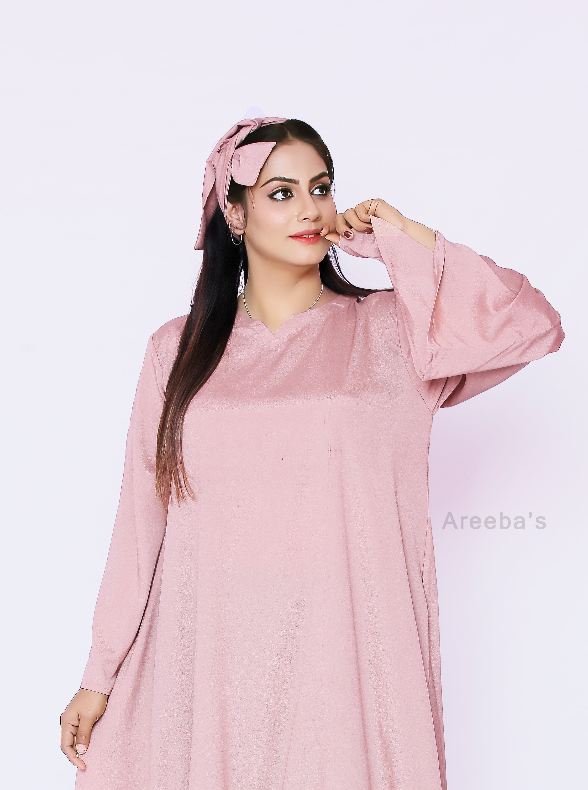 Pale Chestnut Zaira Abaya- Areeba's Couture