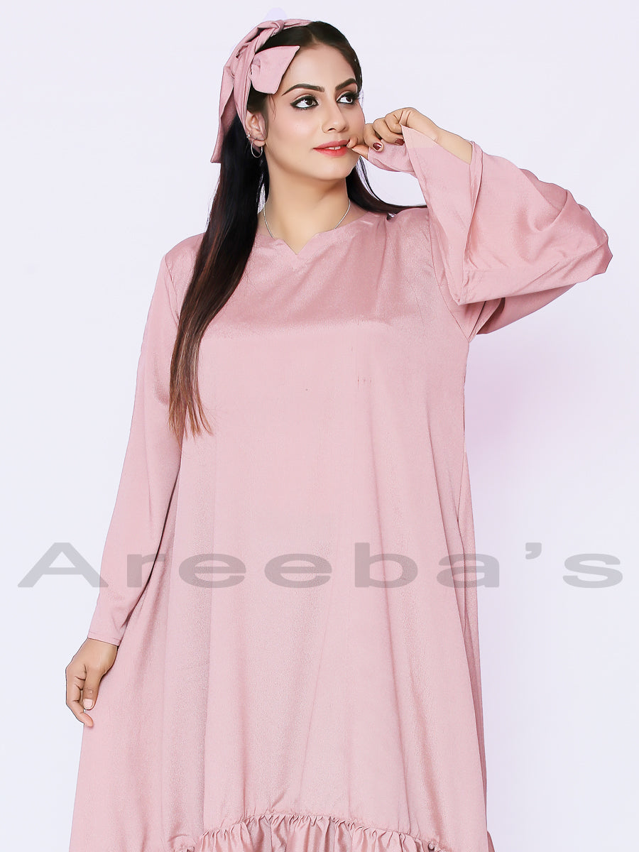 Pale Chestnut Zaira Abaya- Areeba's Couture