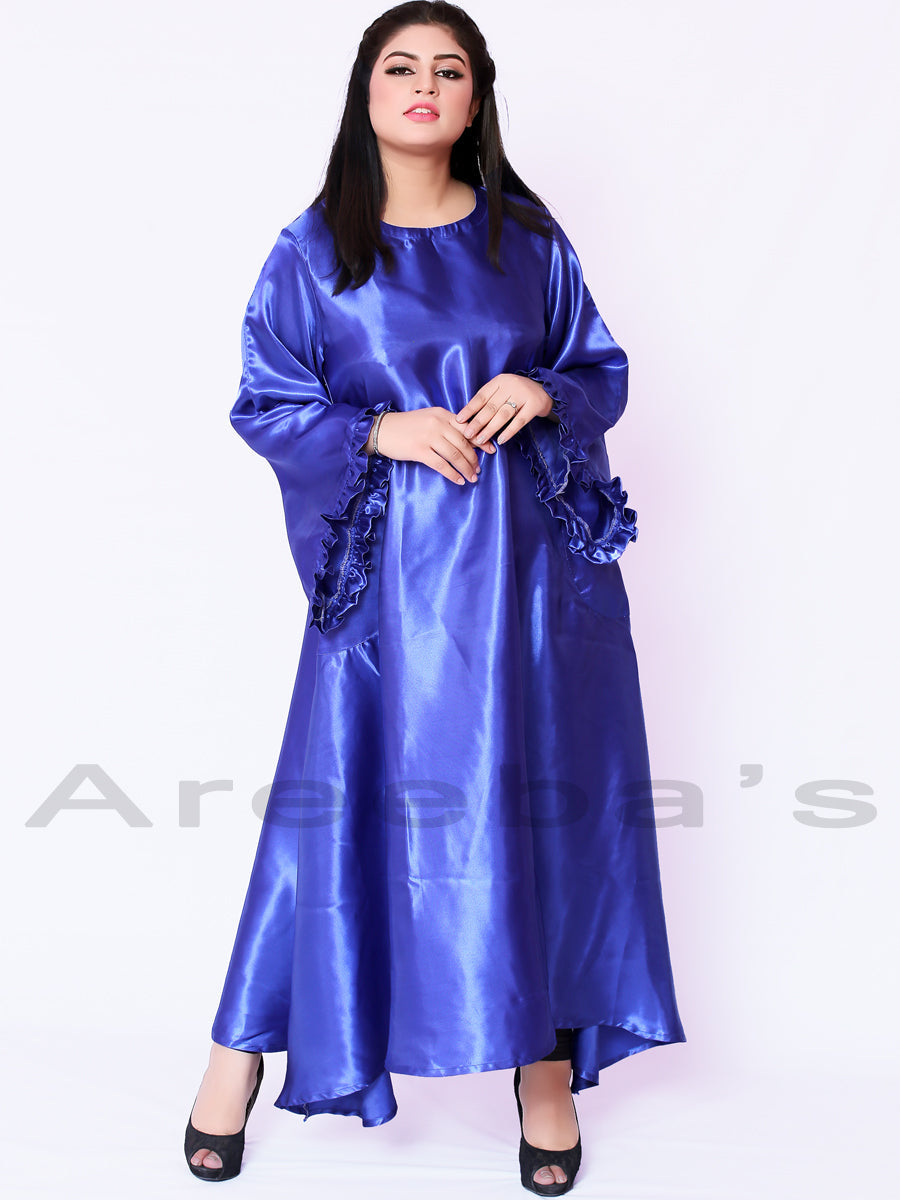 Persian Indigo Abir Abaya- Areeba's Couture