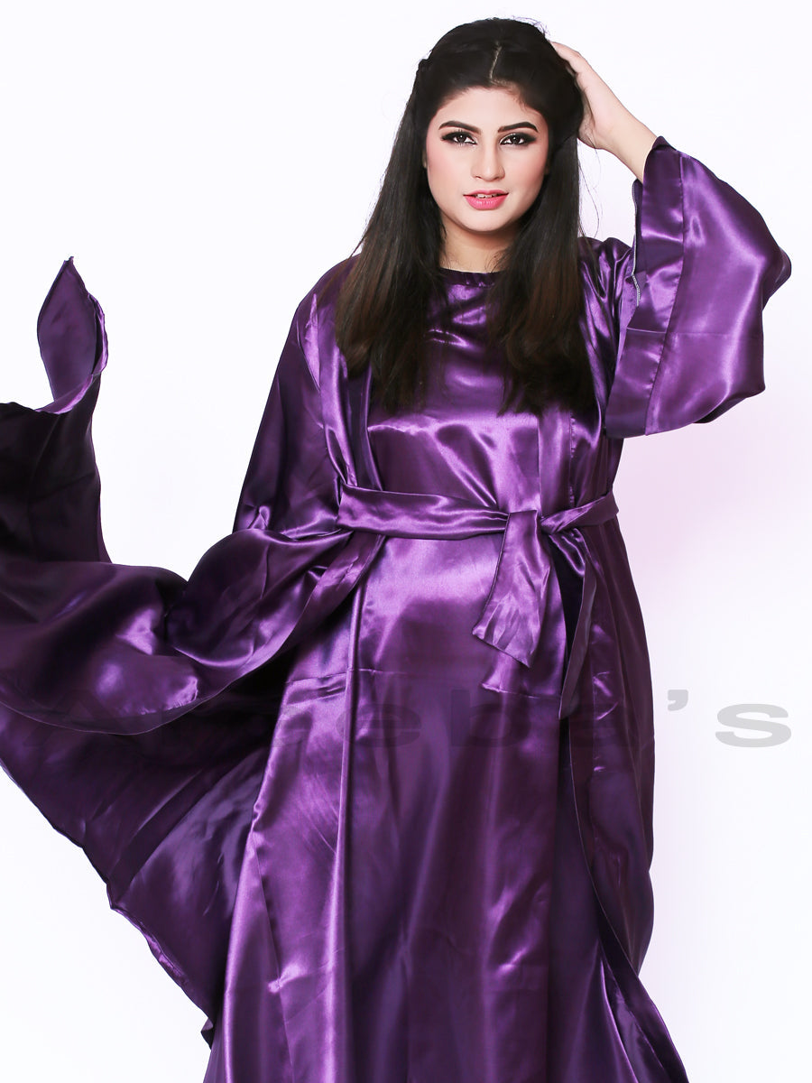Soft purple Dania abaya- Areeba's Couture