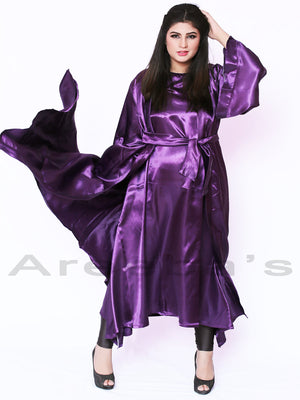 Soft purple Dania abaya- Areeba's Couture