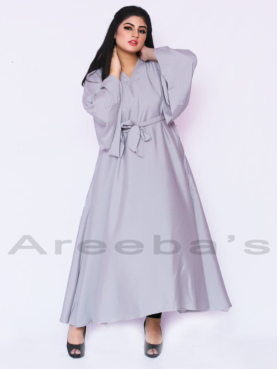 Grey suit Sehrish abaya- Areeba's Couture