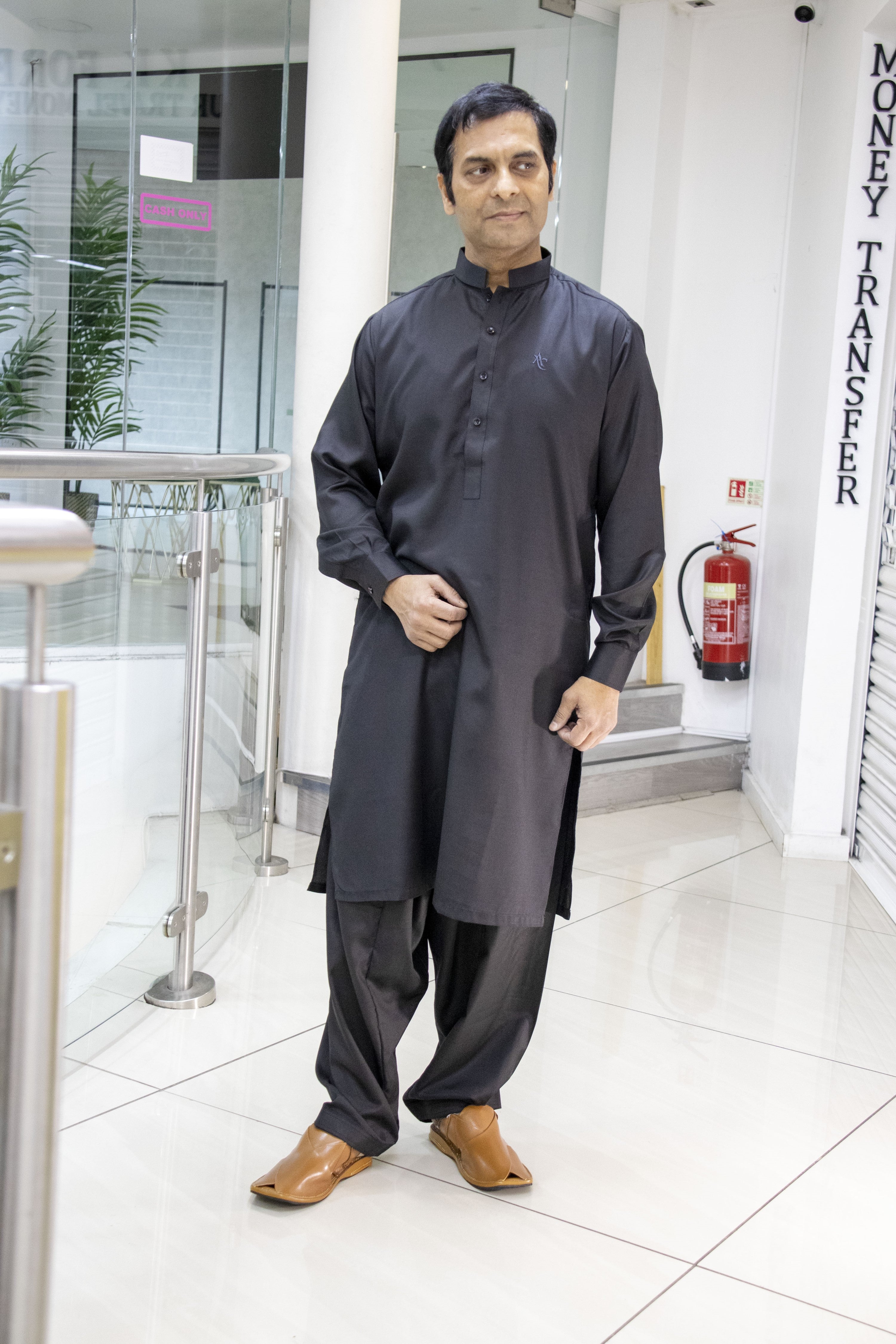 Gun Powder Salwar kameez Gents- Areeba's Couture