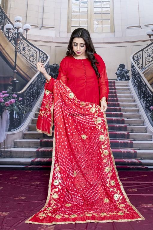 Cherry Chunri- Areeba's Couture